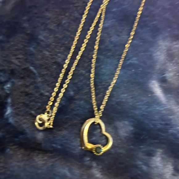Gold Floating Heart Necklace - Picture 2 of 2